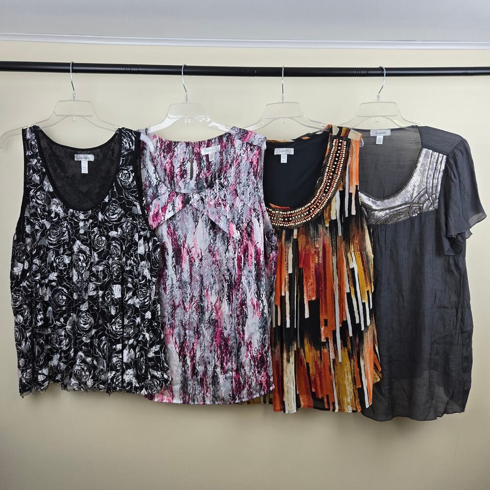 Dressbarn 22/24 Blouse Bundle 4 Dressy Shirts Plus Size Tops 4X